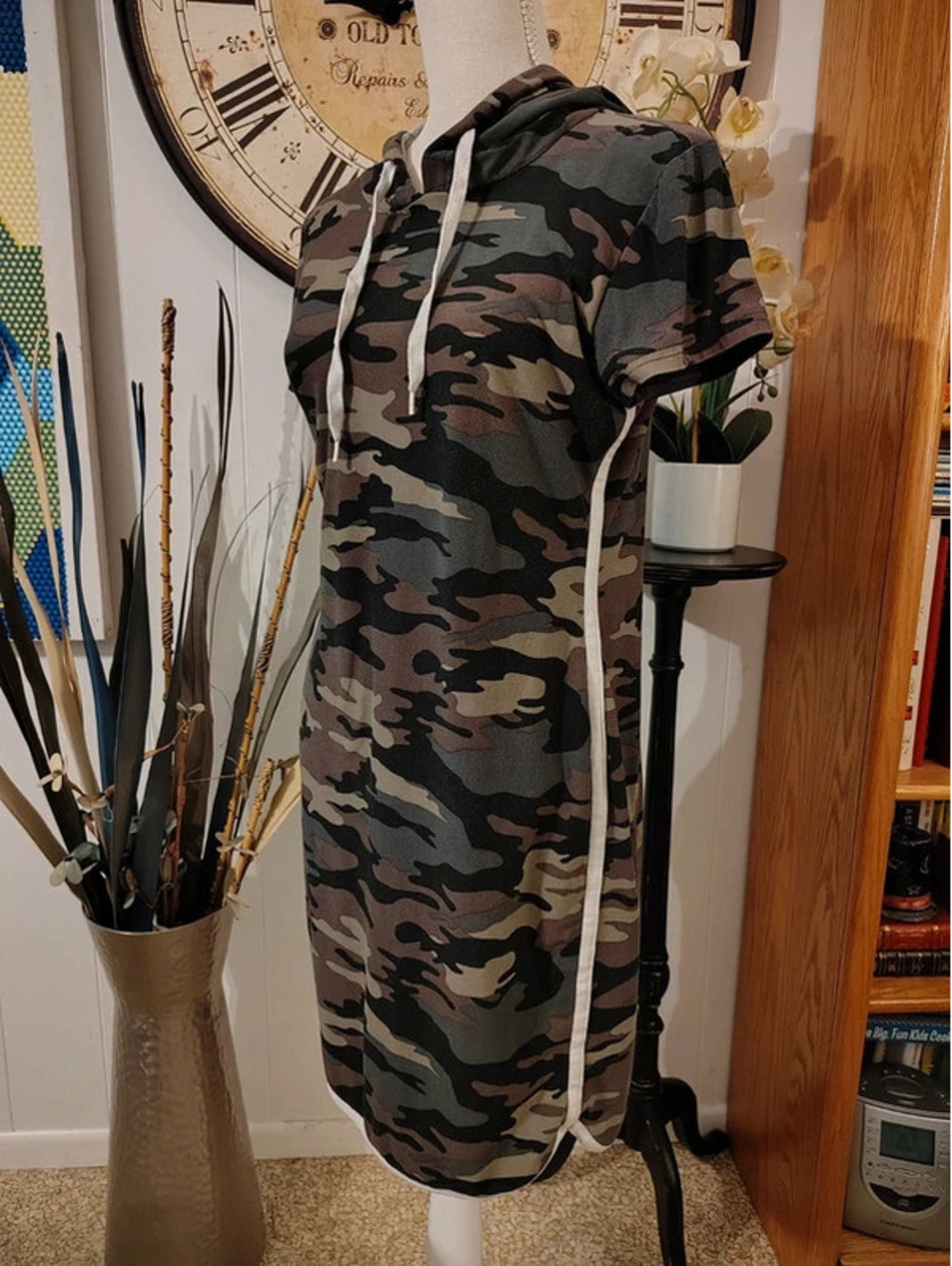 J for Justify Camo Hoodie Dress | Women’s Medium